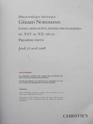 Комплект каталогов по продаже коллекции эротических книг Жерара Нормана: